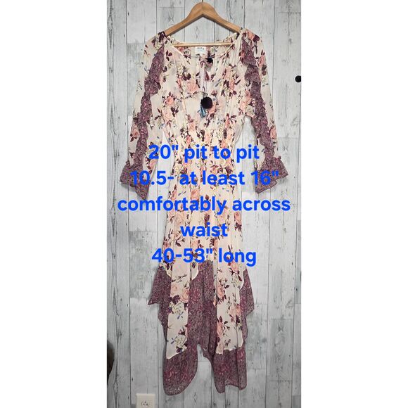 Misa LA Francoise Floral Ruffle Fairy Dress Sz. L New w Flaw - Picture 6 of 13